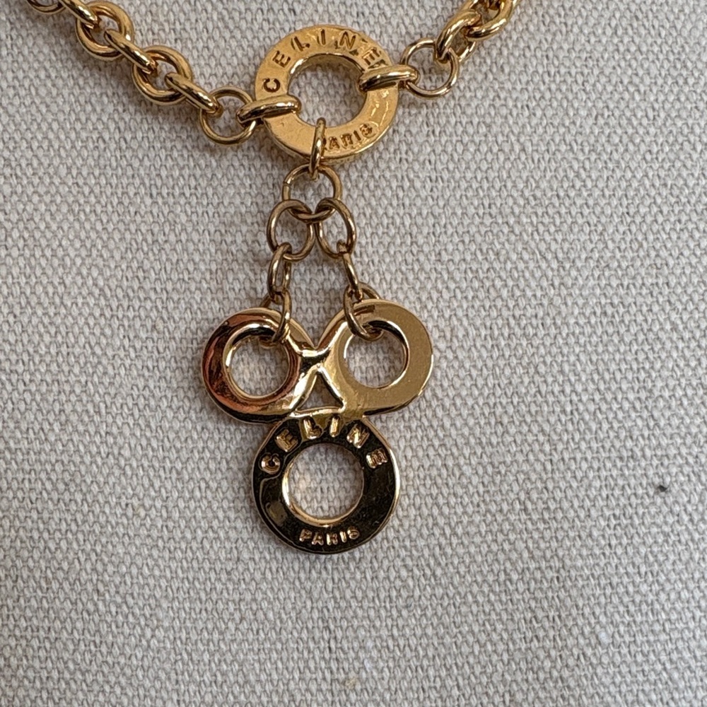 Celine Gold Necklace with Circular Charms - Picture 4 of 10
